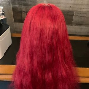 Human Hair Wig RED FRONTAL